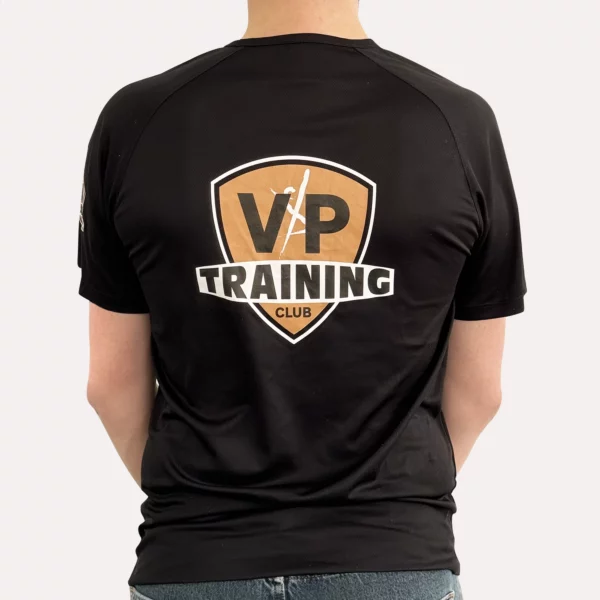 Vue de dos du t-shirt noir avec logo- VP Training Club - Tours (37)